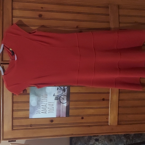 Sharaagano textured midi flare dress - Picture 1 of 2